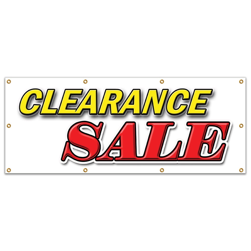 36"x96" CLEARANCE SALE BANNER SIGN retail sign signs store 50% off huge