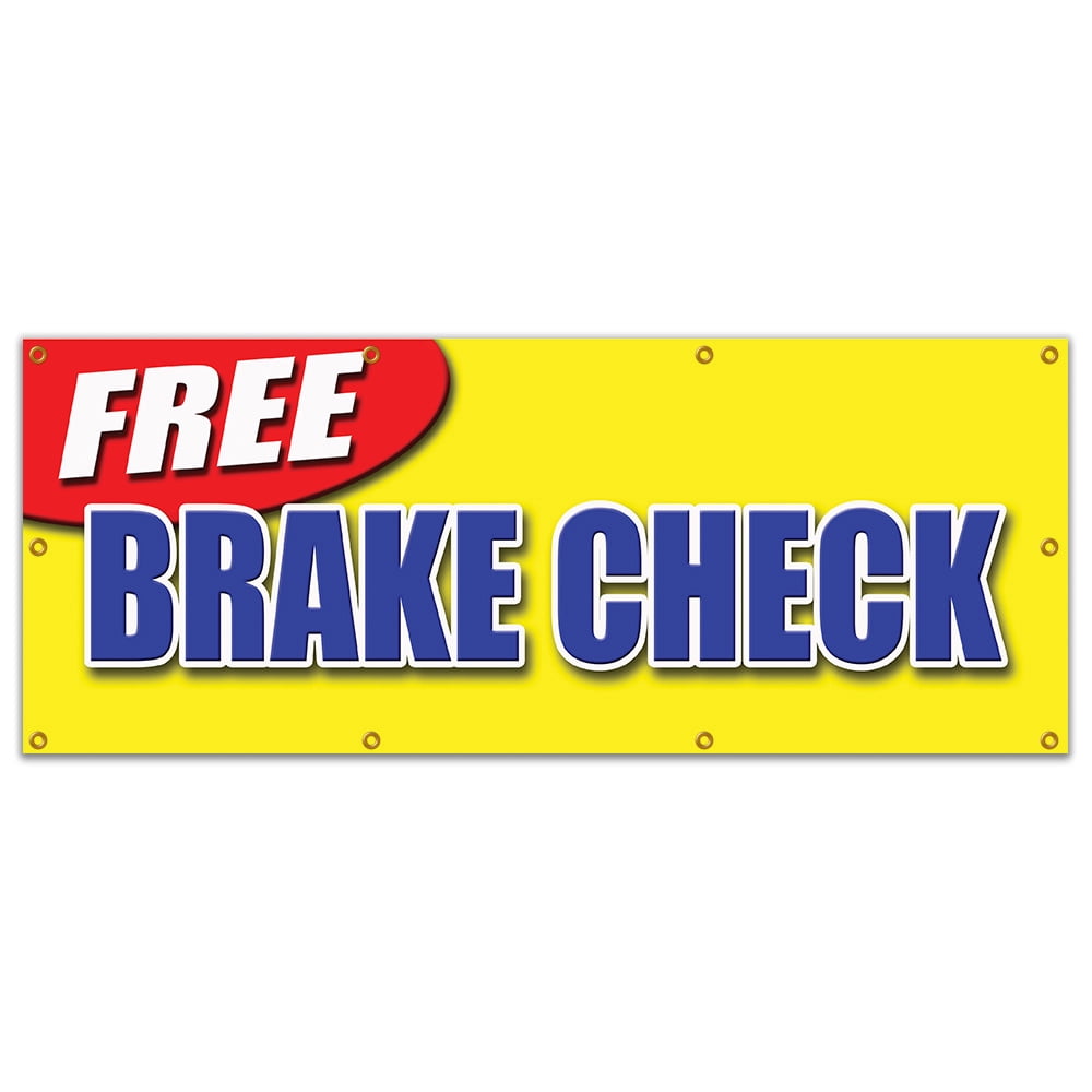 SignMission B-96 Free Brake Check 36 x 96 in. Free Brake Check Banner ...