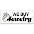 thumbnail image 1 of SignMission B-96 We Buy Jewelry 36 x 96 in. We Buy Jewelry Banner Sign - Gold Appraisals Watches Stones Rings, 1 of 4