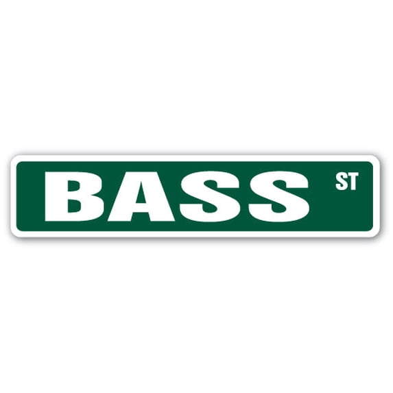 SignMission SS-BASS 4 x 18 in. Bass Street Sign