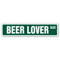 SignMission  4 x 18 in. Beer Lover Street Sign - Cold One Brew Drinker Belly