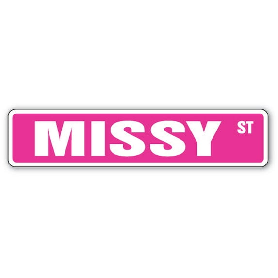 MISSY Street Sign Childrens Name Room Sign | Indoor/Outdoor | 18" Wide