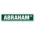 thumbnail image 1 of ABRAHAM Street Sign Childrens Name Room Sign | Indoor/Outdoor |  18" Wide, 1 of 5