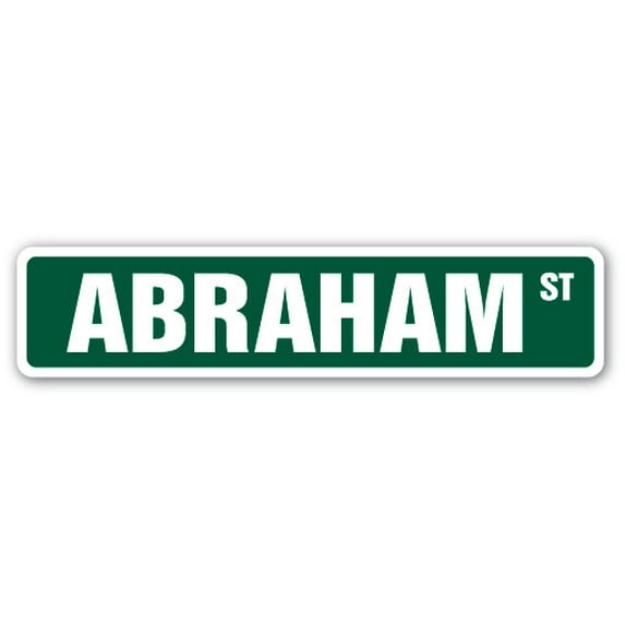 ABRAHAM Street Sign Childrens Name Room Sign | Indoor/Outdoor | 18" Wide