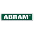 thumbnail image 1 of ABRAM Street Sign Childrens Name Room Sign | Indoor/Outdoor |  18" Wide, 1 of 5