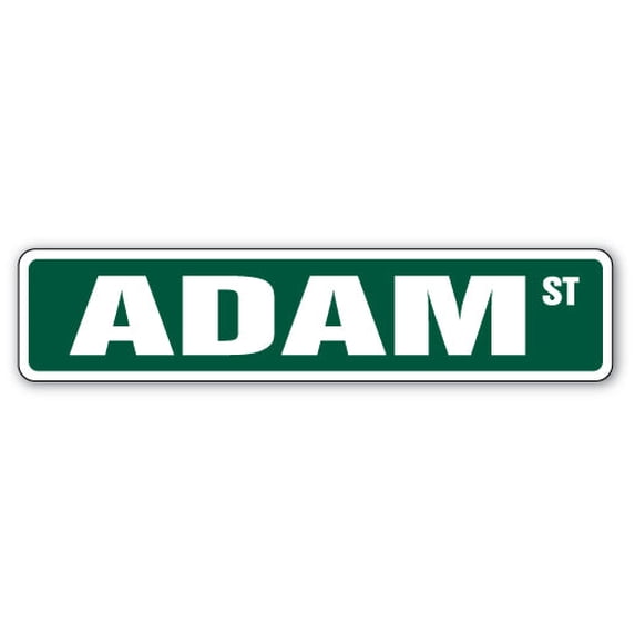 ADAM Street Sign Childrens Name Room Sign | Indoor/Outdoor | 18" Wide