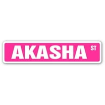 AKASHA Street Sign Childrens Name Room Sign | Indoor/Outdoor | 18" Wide