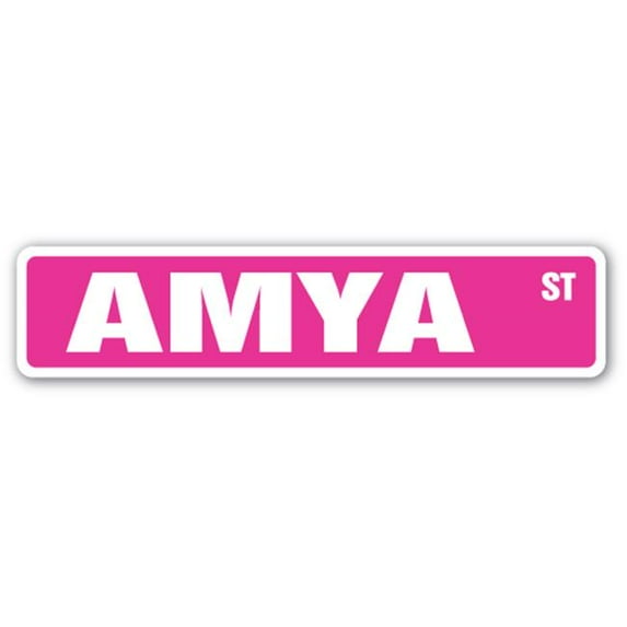 AMYA Street Sign Childrens Name Room Sign | Indoor/Outdoor | 18" Wide