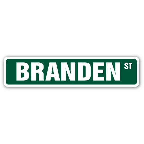 SignMission SS-BRANDEN 4 x 18 in. Childrens Name Room Street Sign - Branden