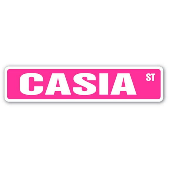 SignMission  4 x 18 in. Childrens Name Room Street Sign - Casia