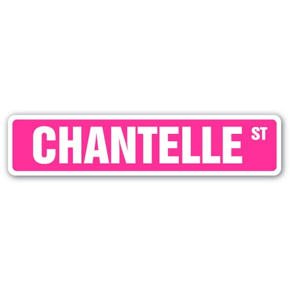 CHANTELLE Street Sign Childrens Name Room Sign | Indoor/Outdoor |  18" Wide
