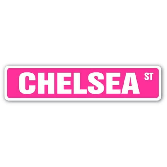 CHELSEA Street Sign Childrens Name Room Sign | Indoor/Outdoor | 18" Wide