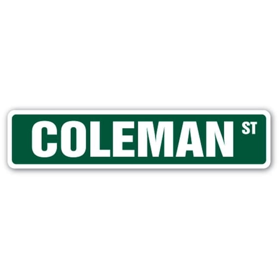 COLEMAN Street Sign Childrens Name Room Sign | Indoor/Outdoor | 18" Wide