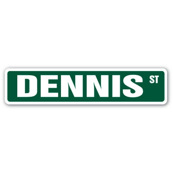 DENNIS Street Sign Childrens Name Room Sign | Indoor/Outdoor | 18" Wide