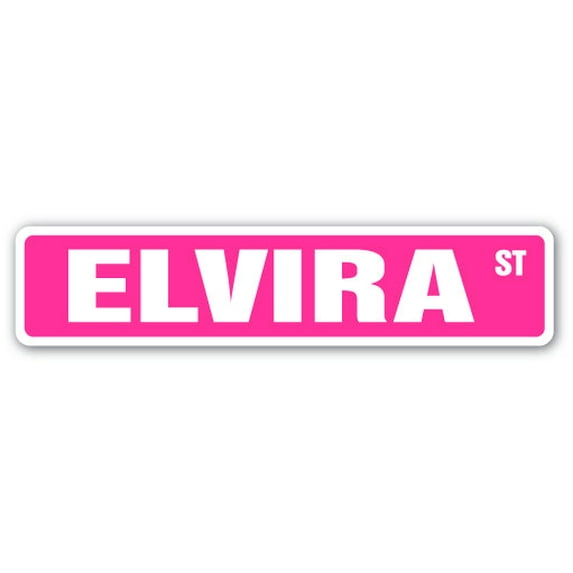 ELVIRA Street Sign Childrens Name Room Sign | Indoor/Outdoor | 18" Wide