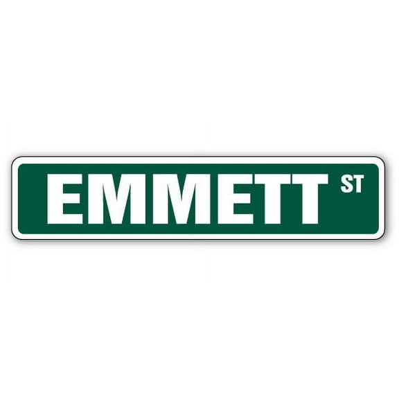 EMMETT Street Sign Childrens Name Room Sign | Indoor/Outdoor |  18" Wide