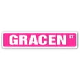 thumbnail image 1 of GRACEN Street Sign Childrens Name Room Sign | Indoor/Outdoor |  18" Wide, 1 of 5