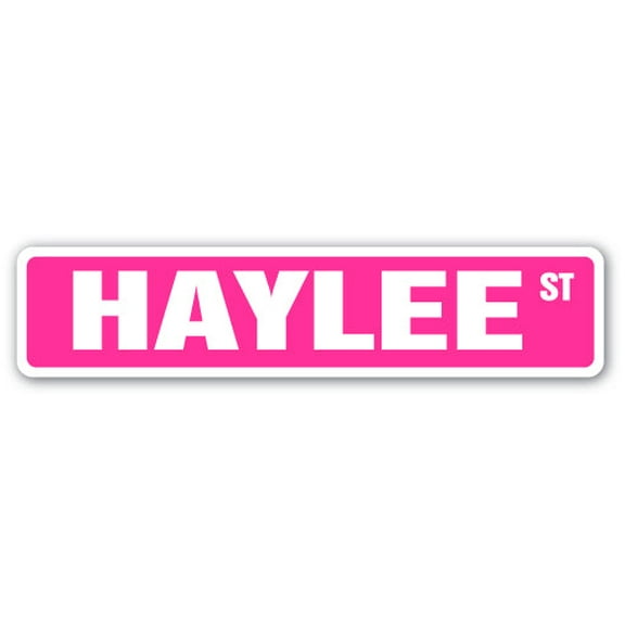 HAYLEE Street Sign Childrens Name Room Sign | Indoor/Outdoor | 18" Wide
