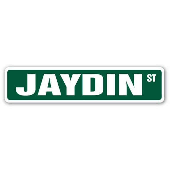 JAYDIN Street Sign Childrens Name Room Sign | Indoor/Outdoor |  18" Wide