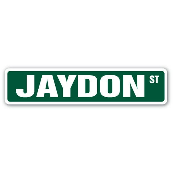 JAYDON Street Sign Childrens Name Room Sign | Indoor/Outdoor | 18" Wide