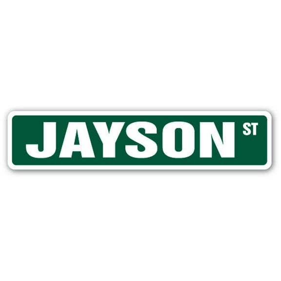 JAYSON Street Sign Childrens Name Room Sign | Indoor/Outdoor |  18" Wide