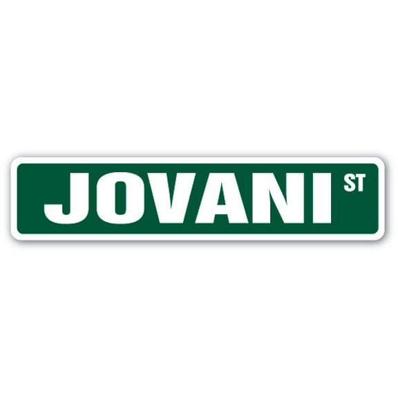 JOVANI Street Sign Childrens Name Room Sign | Indoor/Outdoor |  18" Wide
