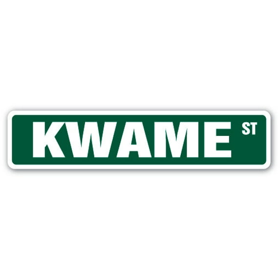 KWAME Street Sign Childrens Name Room Sign | Indoor/Outdoor | 18" Wide