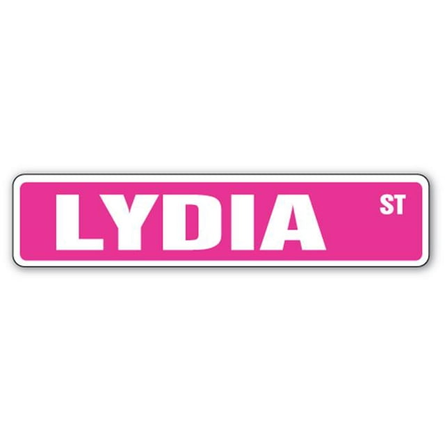 SignMission  4 x 18 in. Childrens Name Room Street Sign - Lydia