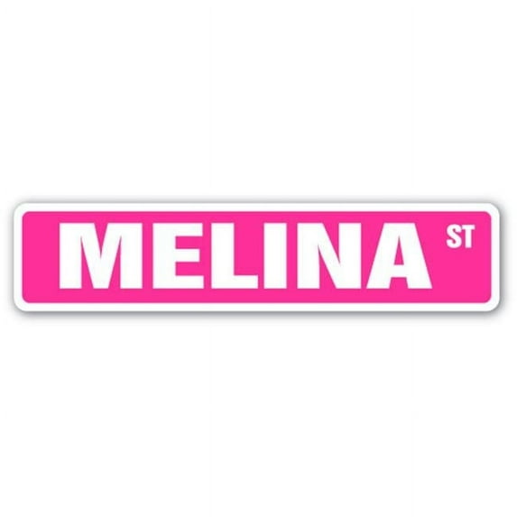 MELINA Street Sign Childrens Name Room Sign | Indoor/Outdoor | 18" Wide