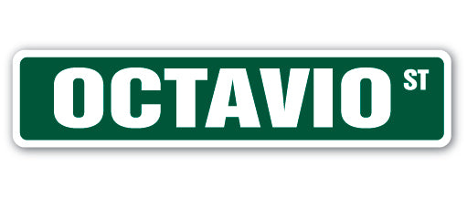 OCTAVIO Street Sign Childrens Name Room Sign | Indoor/Outdoor | 18 ...
