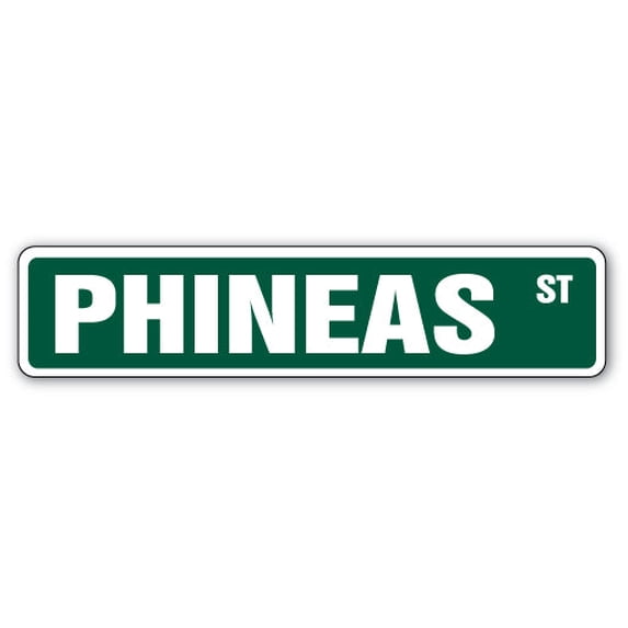 PHINEAS Street Sign Childrens Name Room Sign | Indoor/Outdoor | 18" Wide