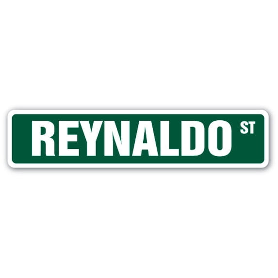 REYNALDO Street Sign Childrens Name Room Sign | Indoor/Outdoor | 18" Wide