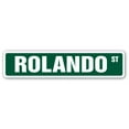 thumbnail image 1 of ROLANDO Street Sign Childrens Name Room Sign | Indoor/Outdoor |  18" Wide, 1 of 5