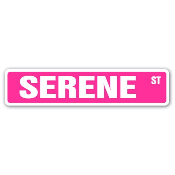 SERENE Street Sign Childrens Name Room Sign | Indoor/Outdoor | 18" Wide
