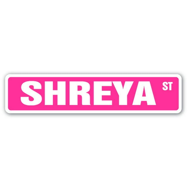 SHREYA Street Sign Childrens Name Room Sign | Indoor/Outdoor |  18" Wide