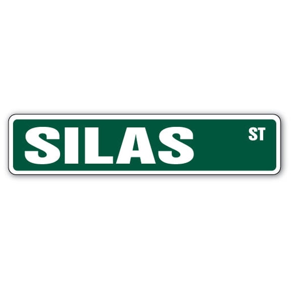 SILAS Street Sign Childrens Name Room Sign | Indoor/Outdoor |  18" Wide