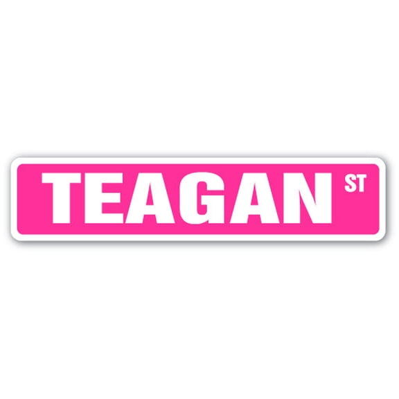 TEAGAN Street Sign Childrens Name Room Sign | Indoor/Outdoor | 18" Wide