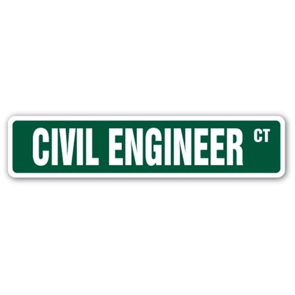 SignMission SS-CIVIL ENGINEER 4 x 18 in. Civil Engineer Street Sign