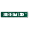 thumbnail image 1 of SignMission SS-DOGGIE DAY CARE 4 x 18 in. Doggie Day Care Street Sign, 1 of 5
