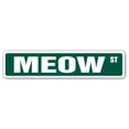 thumbnail image 1 of SignMission SS-MEOW 4 x 18 in. Meow Street Sign, 1 of 5