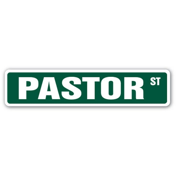 SignMission SS-PASTOR 4 x 18 in. Pastor Street Sign - Church Minister Preacher Leader Reverend