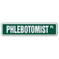 thumbnail image 1 of SignMission  4 x 18 in. Phlebotomist Street Sign - Phlebotomy Technician Blood Work Tech, 1 of 1