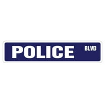 SignMission SS-POLICE 4 x 18 in. Police Street Sign