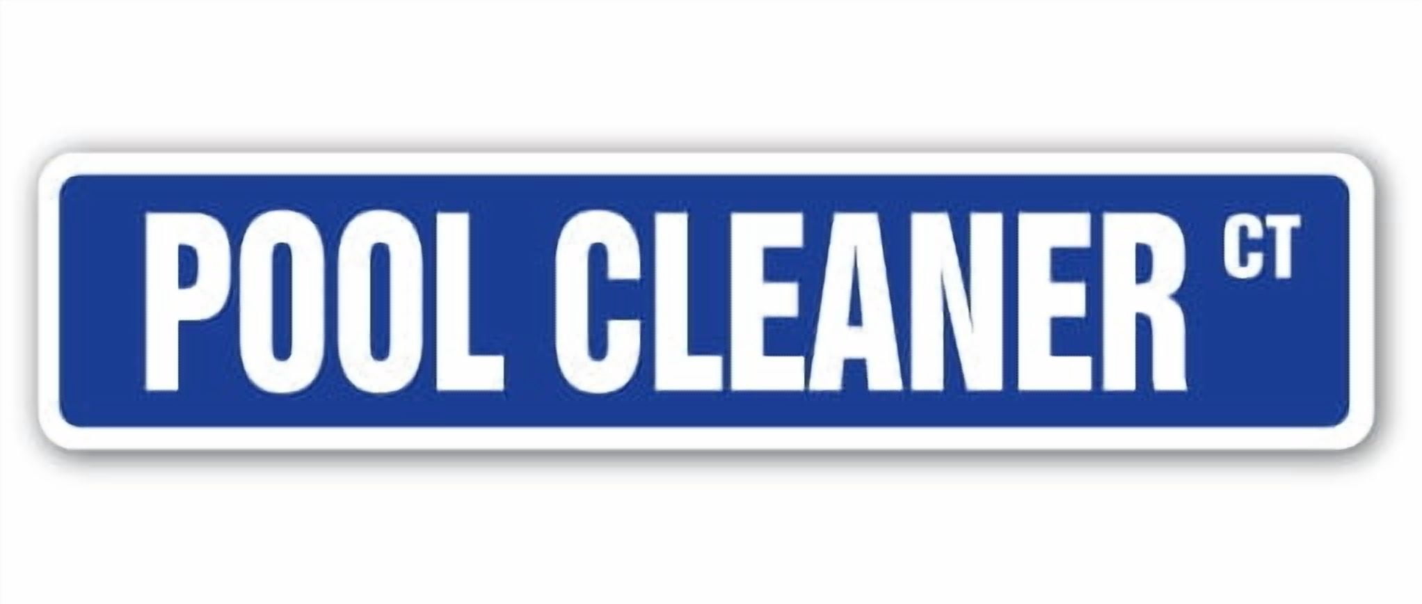 SignMission SS-POOL CLEANER 4 x 18 in. Pool Cleaner Street Sign - Guy ...