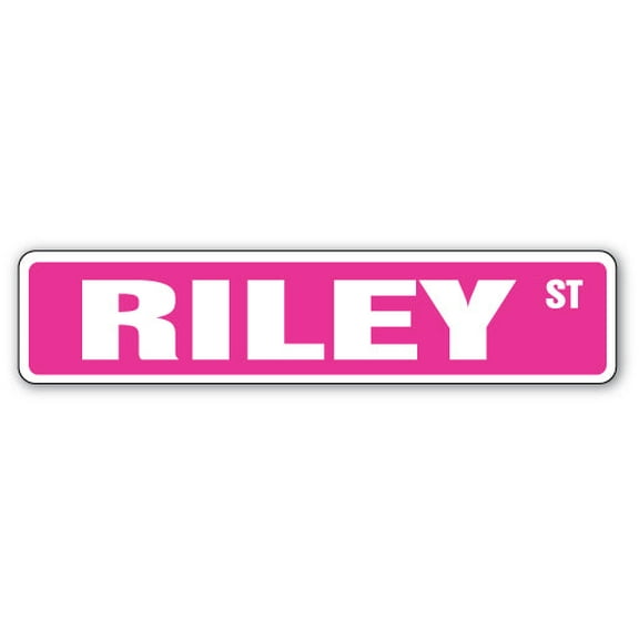 RILEY Street Sign Decal Childrens Name Room Decal | Indoor/Outdoor |  18" Wide