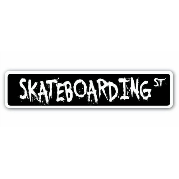 SignMission SS-SKATEBOARDING 4 x 18 in. Skateboarding Street Sign