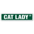thumbnail image 1 of CAT LADY Street Sign cat breed feline kitty kitten | Indoor/Outdoor |  18" Wide, 1 of 5