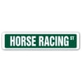 thumbnail image 1 of HORSE RACING Street Sign race racer competition jockey track | Indoor/Outdoor |  18" Wide, 1 of 5