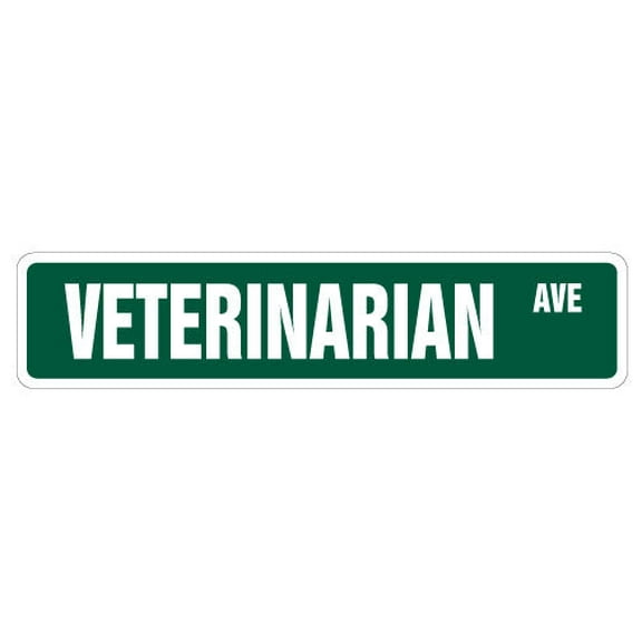 SignMission SS-VETERINARIAN 4 x 18 in. Veterinarian Street Sign