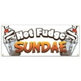 thumbnail image 1 of SignMission B-Hot Fudge Sundae19 48 in. Hot Fudge Sundae Banner with Concession Stand Food Truck Single Sided, 1 of 4